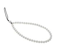 Gadpiparty Faux Pearl Beaded Phone Charm Wrist Strap Lightweight Short Mobile Phone Pendant Lanyard Anti-lost Handheld Chain for Outdoor Shopping Traveling