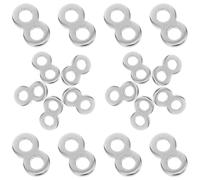 Gadpiparty Figure Eight Fasteners 20 Pcs Stainless Steel Connector Lightweight Portable with 2.9Mm Hole Spacing for Workshop and Desktop Applications