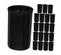 Gadpiparty Film Canisters and Universal Compatibility for Light Protection 20pcs Black Abs with Lids for Film Roll Storage Reusable Camera Reel Containers for Photography Enthusiasts