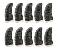 Gadpiparty Finger Covers Four-finger Dexterous Coordination 10pcs Black Copper Fiber Anti-sweat Comfort and for Mobile Phone Gaming