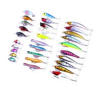 Gadpiparty Fishing Lures Set Simulation Baits 30pcs with 6 Specifications Metal Fish Shaped Tear Resistant Designed to Grab Attention of Fish for Fishing Enthusiasts