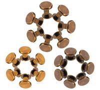 Gadpiparty Flat Head Rivet Screws Easy to Use 30 Pcs Copper Environmentally Friendly and Fastener Nails for Leathercraft DIY for Notebooks and Belts