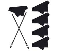 Gadpiparty Flute Cleaning Kit 2 Plastic Cleaning Rods and 5 Lint-free Cloth Swabs for Woodwind Instruments, Easy Maintenance and Portable Design Suitable for Music Classroom or Backstage Use