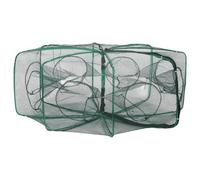Gadpiparty Foldable Fishing Trap for Crab and Shrimp with Thickened Steel Wire Mesh, Glow the Dark Feature, 8 Hole Design, Portable Bait Cage for Rivers and Weedy or Murky Waters