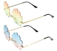 Gadpiparty Funny Sunglasses Comfortable PC Material Eyeglasses for Women Creative Seashell Pattern that Do Not Hurt the Ears, for Shopping and Daily Wear Parties