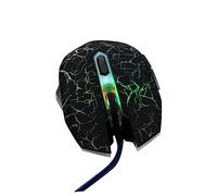 Gadpiparty Gaming Mouse Optical USB Receiver Buttons Crack Design Black for Desktop PC and Laptop Use