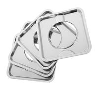 Gadpiparty Gas Stove Drip Pans Lightweight 4pcs 19cm Stainless Steel Square Burners Covers Spill Catchers Preventing Oil Splashes for Gas Cooktops