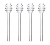 Gadpiparty Glass Honey Stirring Sticks 4Pcs Rods for Jam Coffee Tea Blending