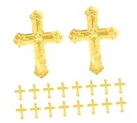 Gadpiparty Golden Cross-shaped Confetti Sparkling Plastic Sequins Table Scatter for Baptism Party Decoration Communion Celebration Christening Wedding Birthday and Christmas Festive Decor