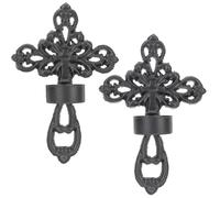 Gadpiparty Gothic Cross Wall Mounted Candle Holder 2Pcs Iron Tea Light Holders for Wedding Halloween Holiday Decoration