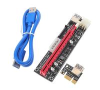 Gadpiparty Gpu Extender Riser Card Pcie Adapter with Power Cable and LED Indicator Copper Material for Efficient Mining Applications