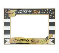 Gadpiparty Graduation Photo Frame Prop 2024 Large Handheld Paper Frame for Graduation Party Decorations and Group Selfie Photos