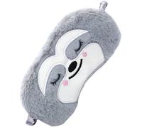 Gadpiparty Grey Monkey Plush Sleep Mask with Satin Cotton, Comfortable Light Blocking Eye Cover for Daily Use and Naps, Helping Students and Office Workers Fall Asleep
