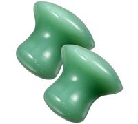 Gadpiparty Gua Sha Board to Promote Facial Mushroom Shaped 2pcs Green Aventurine for Face and Body Massaging, Easy to Hold Beauty Massaging Stone for Relaxation and Wellness