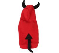 Gadpiparty Halloween Devil Pet Clothes for Dogs and Cats, Fleece Material, Easy to Clean and Fast Dry, Red Colour, for Birthday and Carnival, Winter Pet Costume with Bright and Elegant