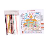 Gadpiparty Halloween DIY Cross Stitch Kit Embroidery with Printed Cotton Cloth and Thread Easy Sew Halloween Craft for Beginners Home Decoration Craft Supplies