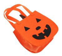 Gadpiparty Halloween Pumpkin Candy Bag Made of Felt Cloth with Handle Design, Reusable Candy Bags Featuring Unique Cartoon Patterns for Halloween Party Treats and Trick or Treat