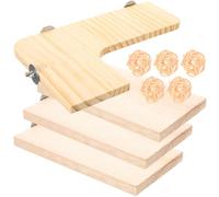 Gadpiparty Hamster Platform Wooden Cage Accessories 10Pcs Straight Board Cage Platform for Hamster Cage and Small Animal Perch Stand