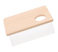 Gadpiparty Hamster Sand Bath Box for Small Pets Acrylic Sand Bath Container with Wood Frame, Khaki Design for Chinchilla and Guinea Pig, to Put the Pet Cage