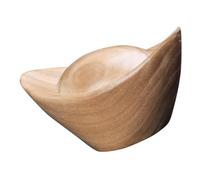Gadpiparty Hand Carved Wooden Ingot Sculpture Tabletop Adornment Durable Chinese Style Home Decor Gift with Stable Flat Base Compact for Desktop Display
