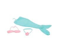 Gadpiparty Handmade Crochet Newborn Mermaid Photography Outfit Set with Tail Headband Unique Photo Props for Whimsical Fantasy Costume for Photoshoots