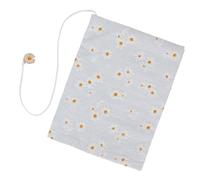 Gadpiparty Handmade Fabric Book Cover Protector A5 Satin Cloth Sleeve Blue Daisy Decorative Book Sleeve for Students