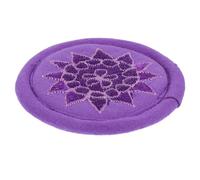 Gadpiparty Handmade Nepal Embroidered Singing Bowl Mat in Purple Cotton Cloth with Portable Lightweight Design for Buddha Hall Tibetan Buddhism Art Craft Decoration