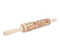 Gadpiparty Happy Birthday Pattern for Baking Pastry Decoration and Clay Embossing Wooden Rolling Pin Embossed and Pretzels for Pizza, Pretzels, and Gifts for Loved Ones