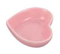 Gadpiparty Heart Shaped Ceramic Hamster Bowl Non-tip Design Sturdy Pet Feeder Suitable for Chinchillas Rabbits and Small Animals for Cage Use Easy to Clean and Leakproof