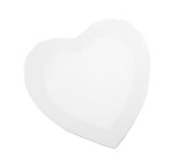 Gadpiparty Heart Shaped Painting Canvas 2Pcs 40Cm Cotton Canvas Panels Board for Craft Drawing Circle Frame for Artists