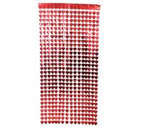 Gadpiparty Heart Shaped Sequin Door Curtains Red Foil Fringe Backdrop Made of Pet Material Decorative and Easy to Use for Party Photo Booth Backdrop and Wedding Events