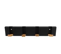Gadpiparty Heavy Duty Black Aluminum Hidden Wall Hook for Bathroom and Kitchen Doors, Smooth Edges the Door Coat and Towel Hanger for Hanging Coats and Keys