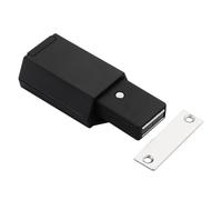 Gadpiparty Heavy-Duty Magnetic Push Latch Cabinet Door Catch, Black Invisible Touch Latch with Rebound Function for Cupboard and Wardrobe Doors