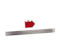 Gadpiparty High Precision Brass Positioning Block Kit with Steel Ruler Durable Woodworking Marking Gauge for Manual Line Locating and Accurate Carpentry Measurements Easy to Use Woodworking