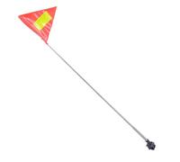 Gadpiparty High Visibility Orange Reflective Safety Flag with Adjustable 5.3ft Metal Pole for Mobility Scooter and Wheelchair Use, Lightweight Triangular Polyester Flag for Parks and Home