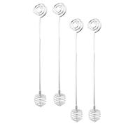 Gadpiparty Honey Dipper Sticks Kitchen Stirring Sticks Stainless Steel Lightweight 4pcs with Appearance for Tea and Jam Mixing