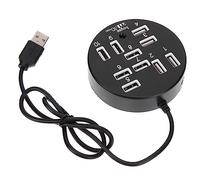 Gadpiparty Hub Abs Material Hot Swap Support for USB 2.0 10 Ports USB Expander Persistent Power Supply Laptop and Desktop Computer