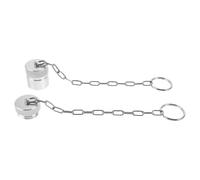 Gadpiparty Hydraulic Tool Dust Cover Set and Dust Protection with Aluminum Quick Coupling Caps and Anti-Lost Chain Leak Prevention for Wrench and Air Compressor Coupler for Industrial
