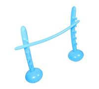 Gadpiparty Inflatable Limbo Game Set for Adults Blue Backyard Party Prop Quick Deflate Space-saving Design Promotes Agility Coordination Safe Family Fun for Indoor Outdoor Activities