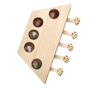 Gadpiparty Interactive Holes Kittens, and Lightweight Wooden Cat Cats for Active Educational Five Maze Khaki, for Playing and Keeping Kittens Healthy