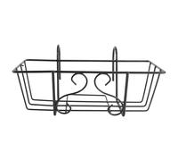 Gadpiparty Iron Hanging Flowerpot Holder Black Square Balcony Plant Pot Rack, Hanging Planter Bracket for Home Garden, Bonsai Plant Pot Shelf Compatible with Balcony Railings