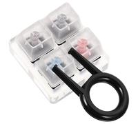 Gadpiparty Keyboard Tester Kit with Acrylic Base for Mechanical Switches Cherry Black Red Tea Green Shaft Tester Tool with Keycaps for Accurate Keyboard Switch Testing Random Color