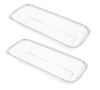 Gadpiparty Kitchen Basket Easy to Clean Dishwasher Tray Stainless Steel 2pcs Silverware Drainer Basket Chopstick Organizer Utensil Drawer Organizer with Lid for Kitchen and Dining Area