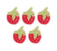 Gadpiparty Knitted Decor 5pcs Strawberry Shape Lightweight Accessories for Handmade Craft and DIY Lovers
