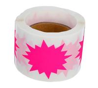 Gadpiparty Large Fluorescent Explosion-Shaped Self-Adhesive Price Stickers for Retail and Organizing Bright Colored Label Stickers for Pricing Inventory and Color Coding in Stores and Offices