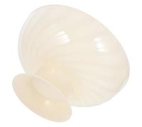 Gadpiparty Large Opening Design White Fruit Bowl with Detachable Base, Dishwasher Safe Snack Serving Bowl for Bar and Counter Use