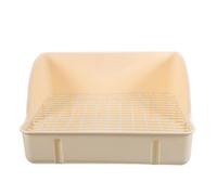 Gadpiparty Large Rabbit Litter Box for Bunny and Hamster, Plastic Trainer Toilet Tray Wire Mesh Base, Odour Free Design, for Indoor Living Room Use