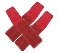 Gadpiparty Leather Pen Sleeve Pouch Set for Nurses and Doctors Pu Leather Vintage Matte Finish 3pcs Portable Fountain Pen Holders Burgundy for Daily Use