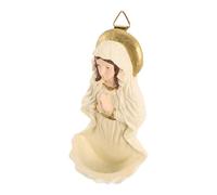 Gadpiparty Lightweight Resin Holy Water Font Hanging Virgin Mary Statue for Home and First Communion Wall Decor, Easy to Install Catholic Religious Ornament with Elegant Delicate Depiction