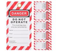 Gadpiparty Lockout Tags PVC Industrial and Harsh to Environments Withstand 6pcs Out Tags Sturdy Hanging Warning Labels for, Secure Equipment Industrial Scenarios